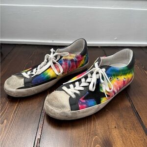 Golden Goose Multicolor Tie-Dye Sneakers limited edition signed and numbered